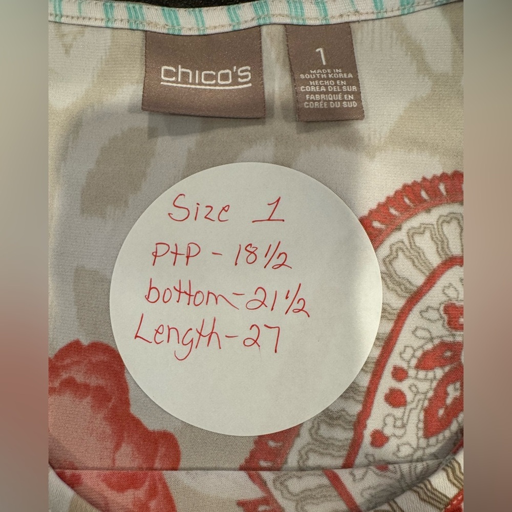 Chicos size 1 pullover top - Picture 4 of 4
